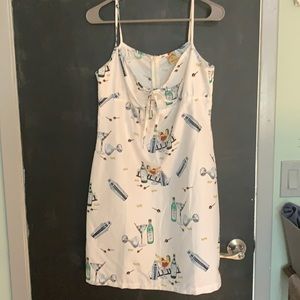 Spaghetti strap summer cocktail dress